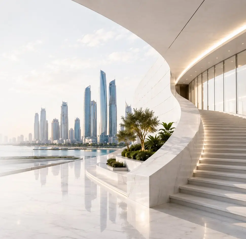 Refined architecture against the Gulf skyline — a study in patience and precision