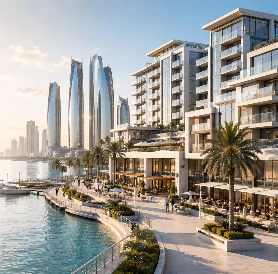 Waterfront residential and commercial development on the Gulf