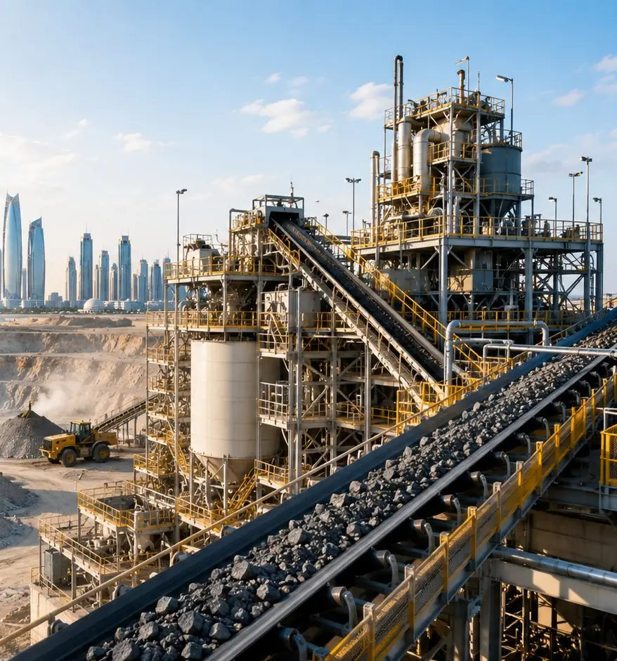 Rare-earth processing and refining facility in daylight