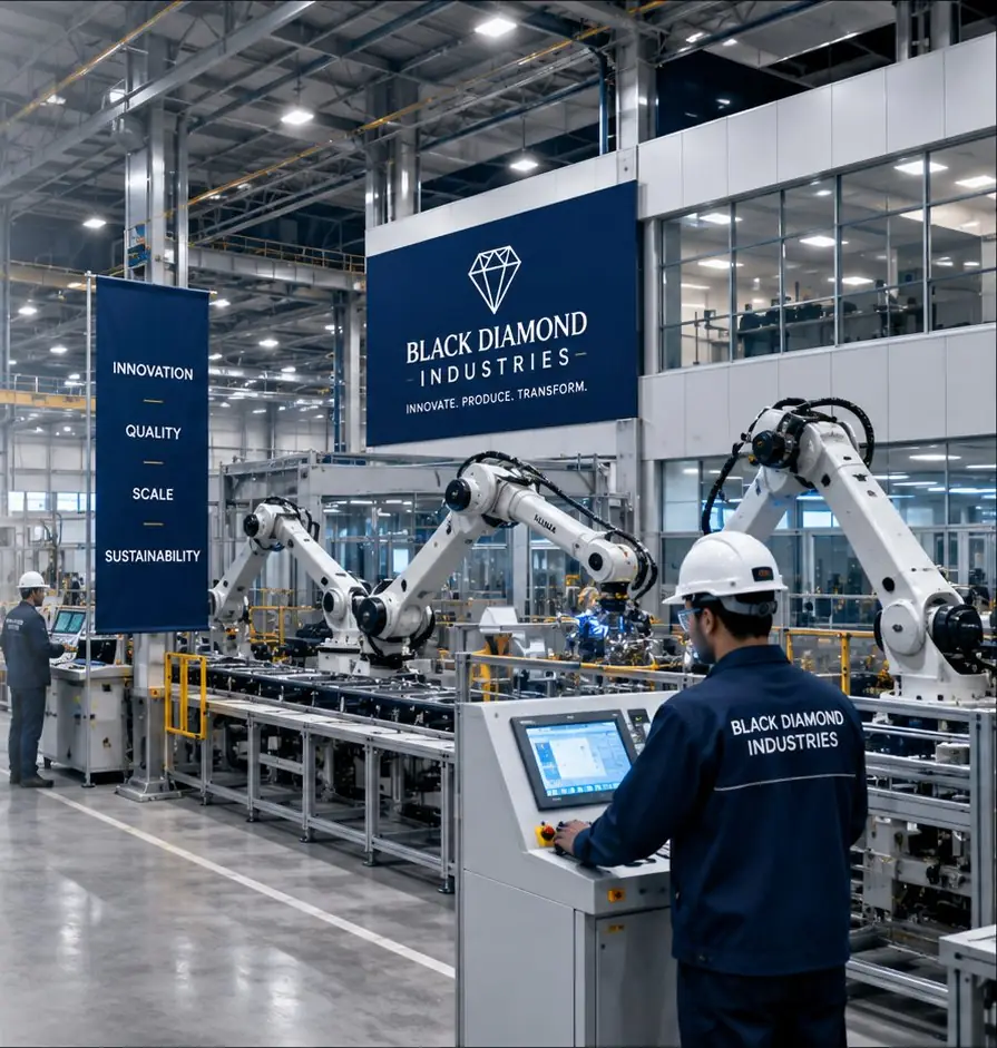 Advanced robotics on a Black Diamond Industries production line