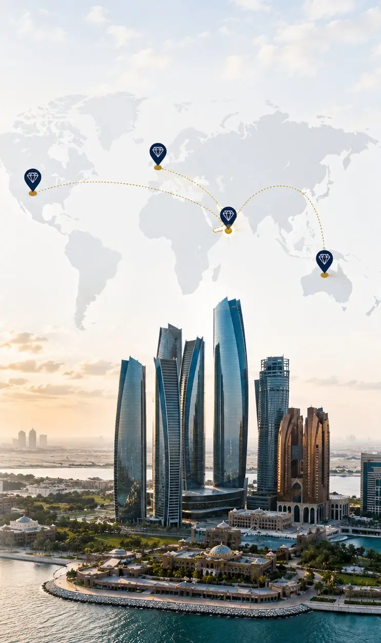 Black Diamond Holding's global footprint, anchored in Abu Dhabi